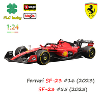 Bburago 1/24 Ferrari F1 Sf-23 Boxed Version Alloy Simulation Car Model Formula Car Racing Model With Transparent Box