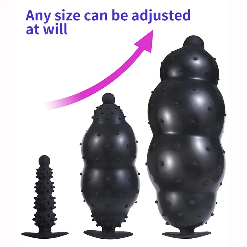 

Huge Inflated Anal Plug G Spot Prostate Massager Silicone Expandable Big Butt Plug Anus Dilator Anal Beads Sex Toy for Gay Adult