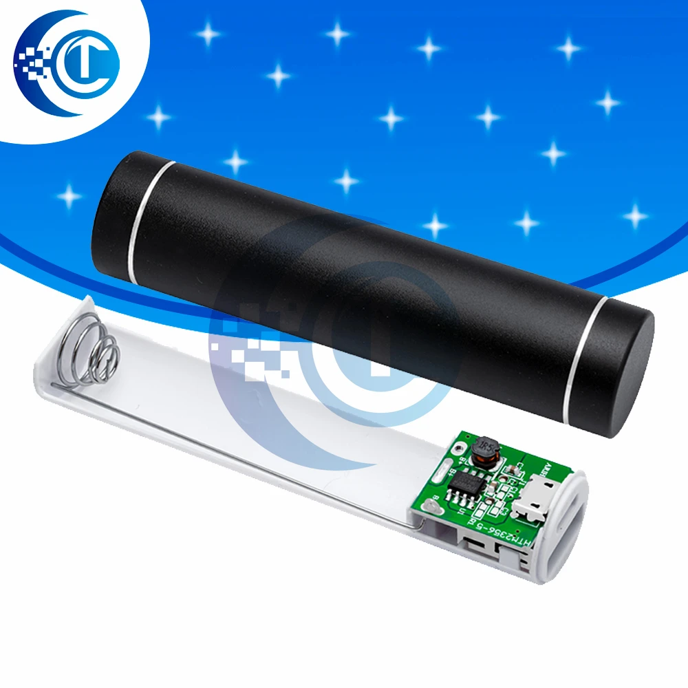CLT IT Metal Power Bank DIY Kit Чехол для хранения Коробка Бесплатный сварочный костюм 1X 18650 Аккумулятор 5 В 1 А USB Внешнее зарядное устройство для смартфона