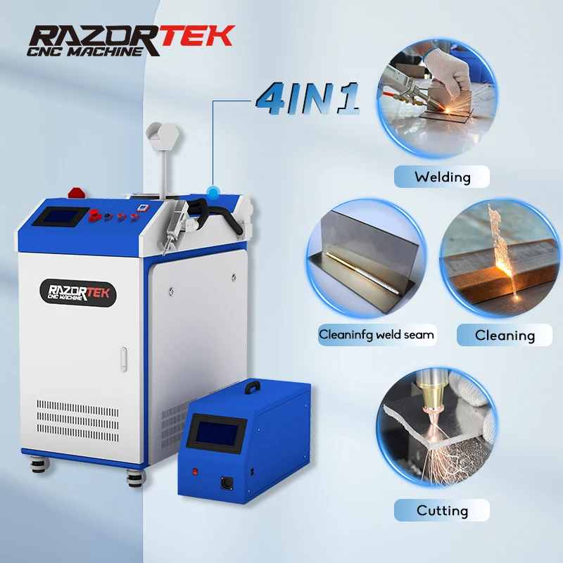 

Portable 4-in-1 Laser Cleaning Machine 1200W/1500W/2000W/3000W Rust Remover Welding Cutting Tools Raycus Laser for Metal