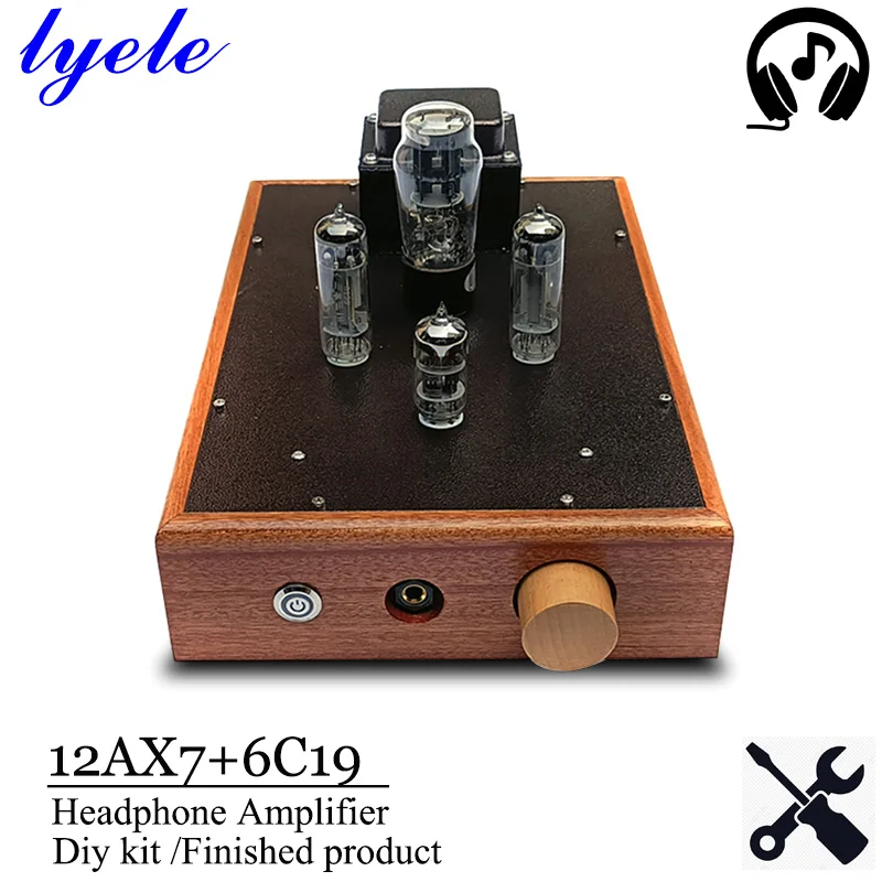 Lyele Audio 12ax7+6c19 Headphone Amplifier Vacuum Tube Amplifier Diy Kit Finished Product Hifi Preamplifier No Noise Tube Amp