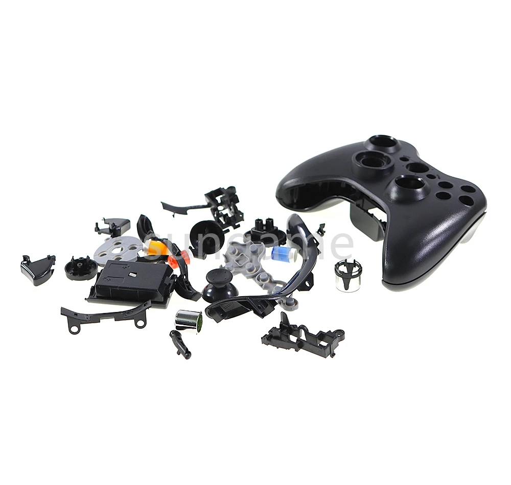 10 مجموعات ل XBox 360 وحدة تحكم لاسلكية غمبد واقية شل غطاء مجموعة كاملة مع أزرار التناظرية عصا مصدات #4