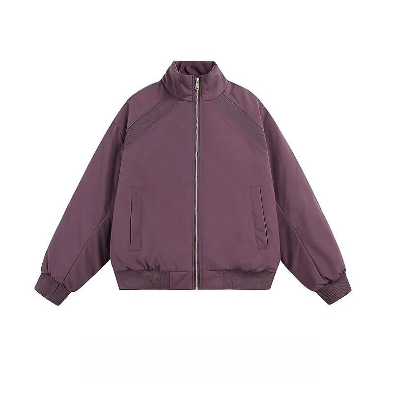 

Утепленная короткая хлопковая стеганая куртка унисекс с воротником-стойкой, повседневная теплая куртка на хлопковой подкладке