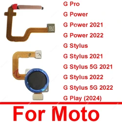 Home Button FingerPrint Sensor Flex Touch ID Fingerprint For Motorola Moto G Power G Stylus 5G 2021 2022 2023 G Pro G Play 2024