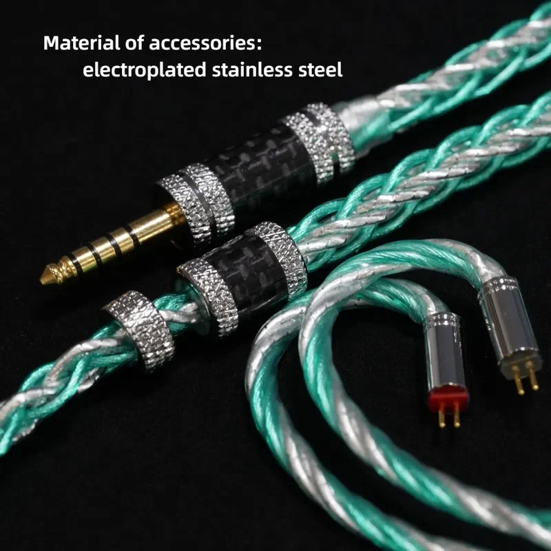 XINHS XH15 Glowing Emerald 8-Cores 7N OCC Gold Plated Silver
