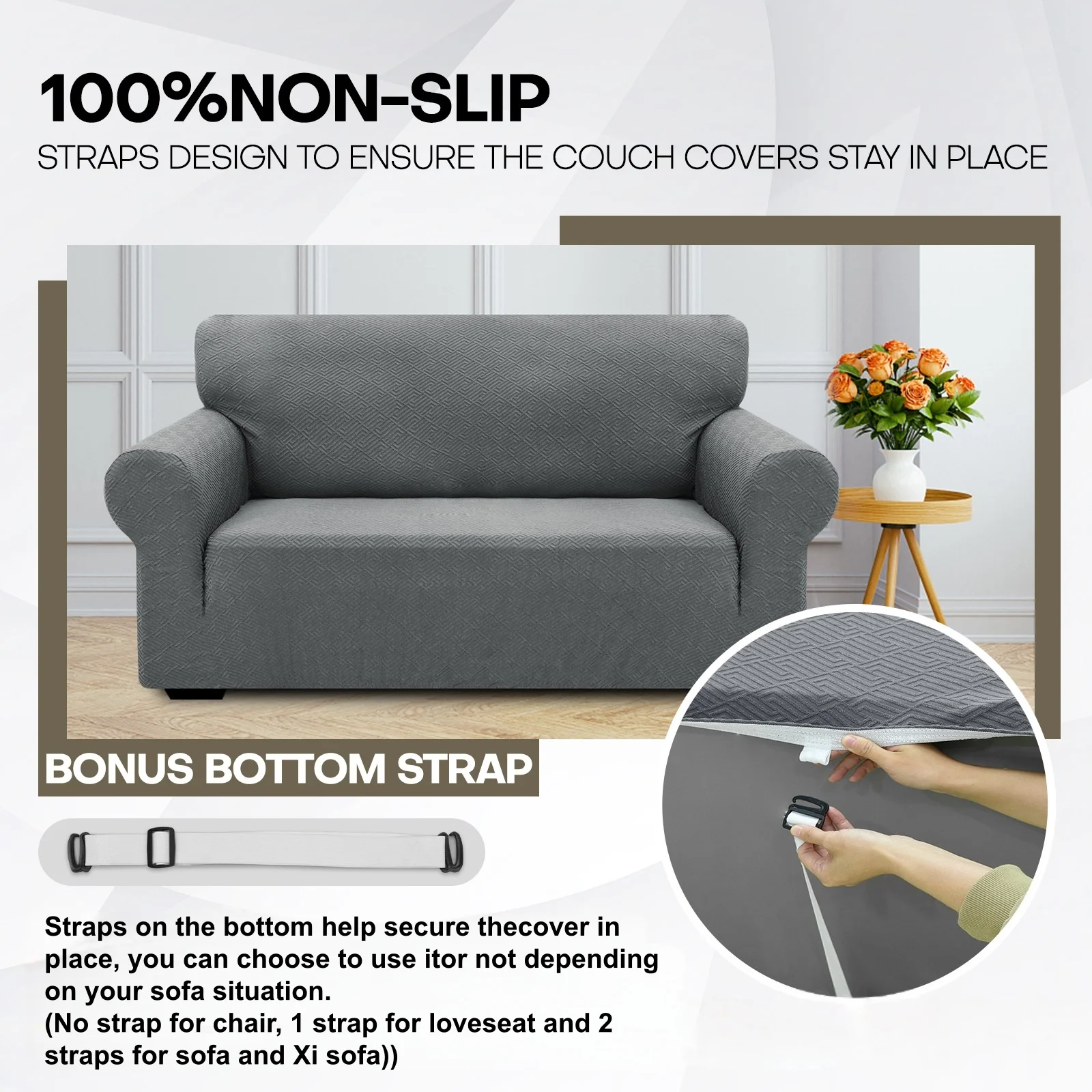 

Solid Color Elastic Sofa Covers for Living Room Thicken Sectional Corner Slipcovers Couch Cover L Shape Need Buy 2PCS Cover