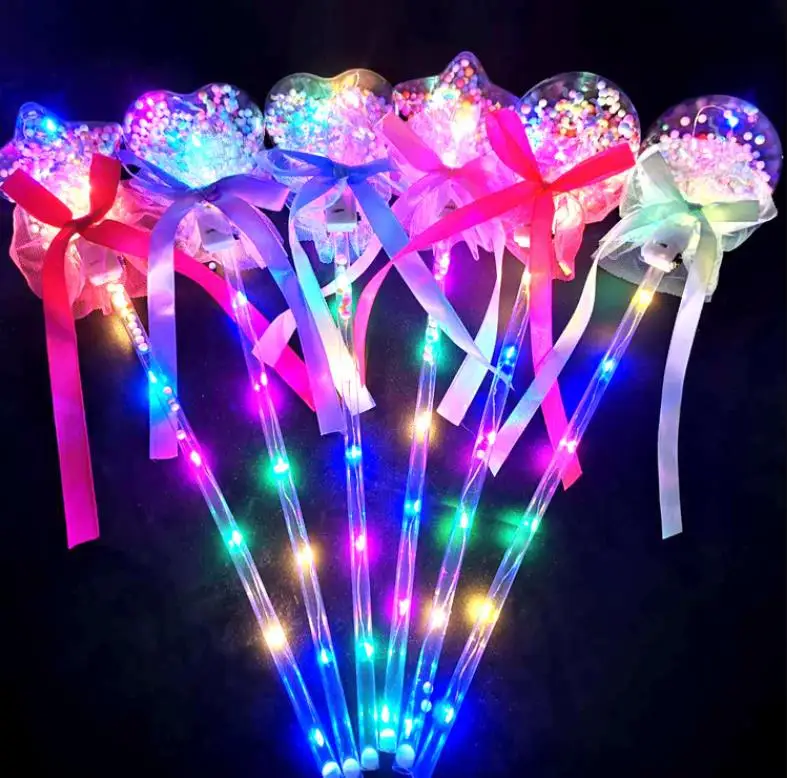 LED Light Sticks BOBO Balloon Party Decoration Star Shape Flashing Glow Magic Wands for Birthday Wedding Party Decor ni190