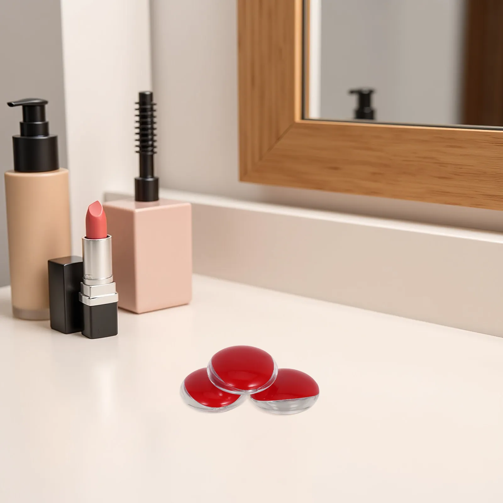 

3Pcs Compact Makeup Organizer Case Mirror Refillable Powder Puff Case Lash Storage Box Portable Makeup Holder Travel Cosmetics