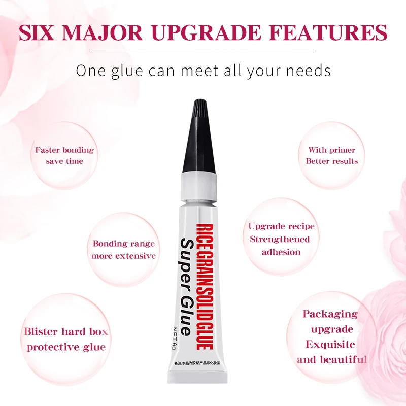 MIGOBON-Super Cola, Unhas Wearable, Resistência de Cor Longa e Forte, Sem Necessidade de Lâmpadas UV