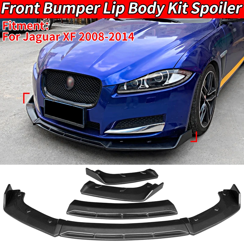 

Car Front Lower Bumper Lip Spoiler For Jaguar XF 2008-2014 Auto Modification Scratch Protector Body Guard Protective Cover