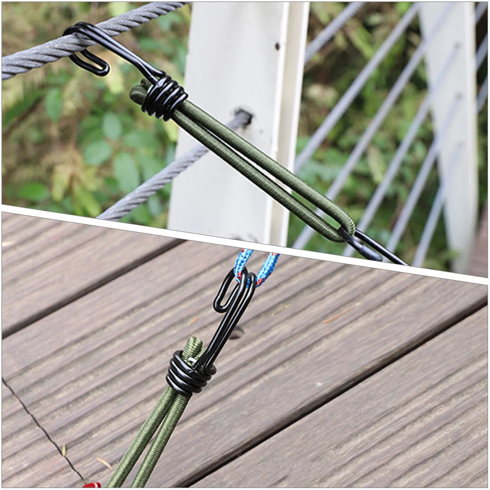 

3 Pcs Tent Peg Hooks 15cm Green Multi-function Buckle Camping Rope Fixator Wind Cord Hook PegHooks NailHooks