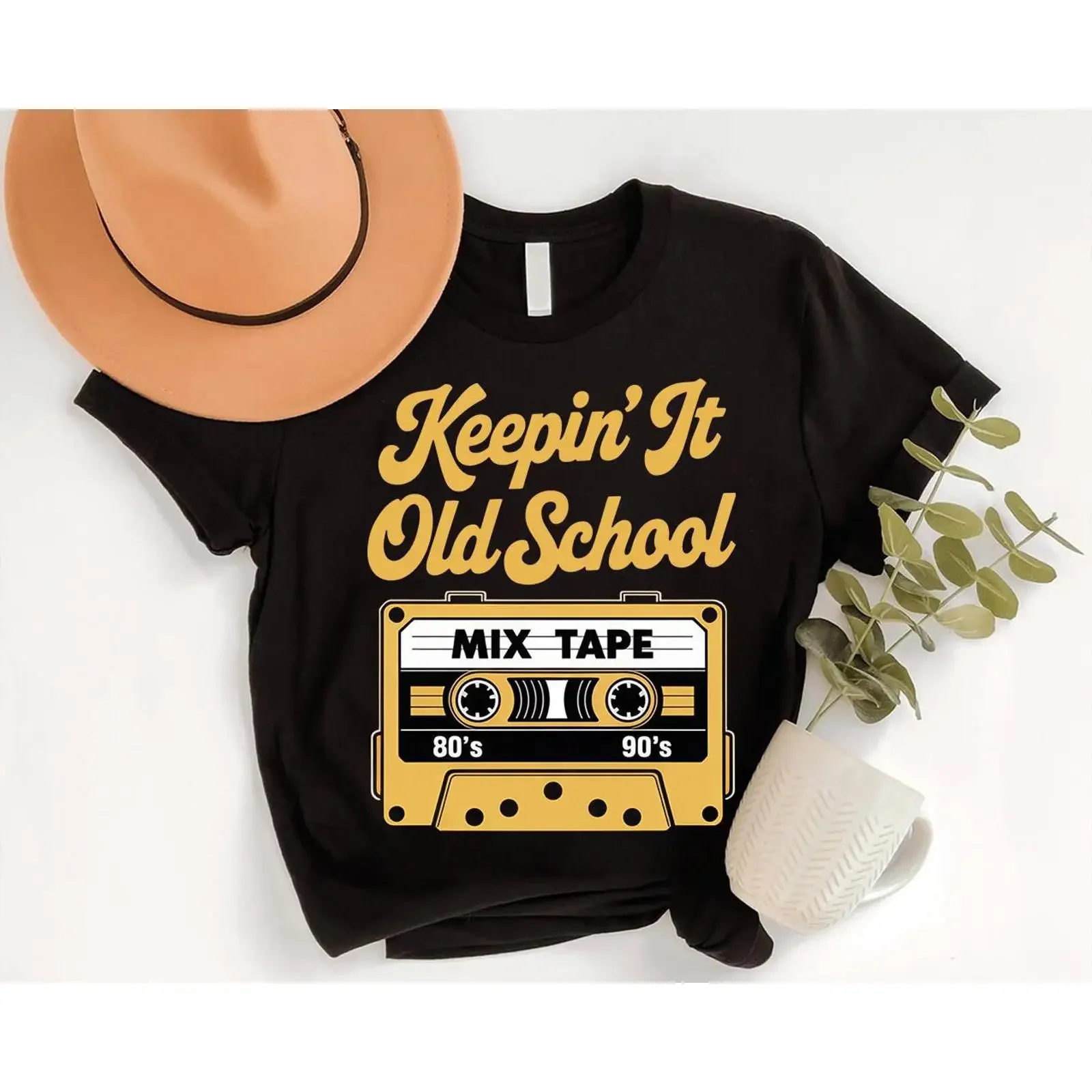 Retro Mixtape T Shirt 80s 90s Nostalgia Music vintage Washed Stretched designer clothes Stylish Unisex Comfortable