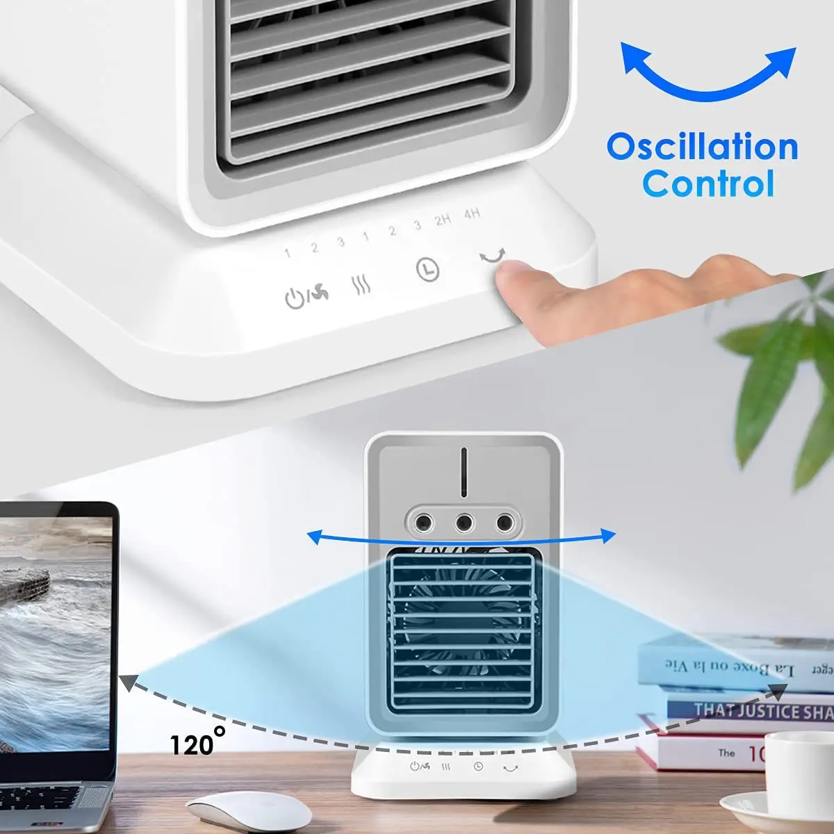 Desktop USB Mini Desktop Spray Humidification Refrigeration Fan Battery Cooler Home Office Appliances Air Conditioning Fan