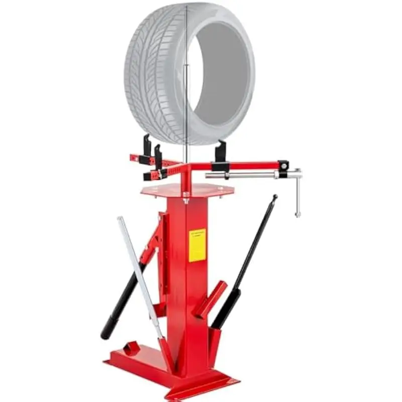 Manual Tire Changer for 4 to 16.5 Inch Wheels – Hand Operated Bead Breaking Tool with Integrated Lever System – Steel Frame Port