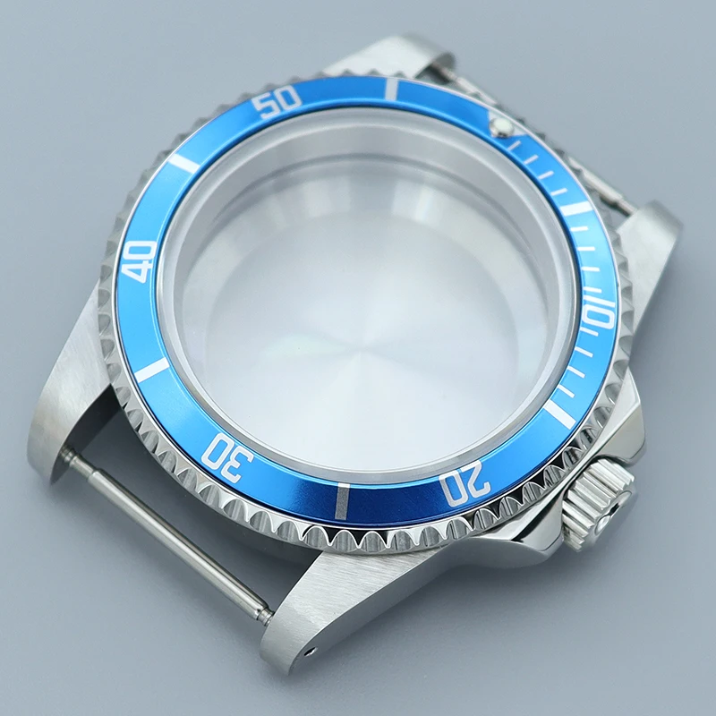 خمر 38 مللي متر NH35 ساعة حافظة الياقوت الزجاج ل الغواصة الرجعية NH35 NH36 NH34/38 4R36 حركة أحادية الاتجاه 120 نقرات الحافة