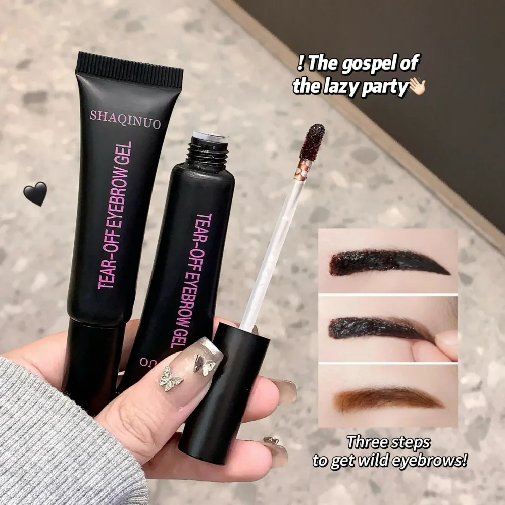 3色の角質除去効果のあるセミパーマネントな剥がせるアイブロウクリーム、防水性と転写防止で、ふっくらとしたクリアな眉を作成します。