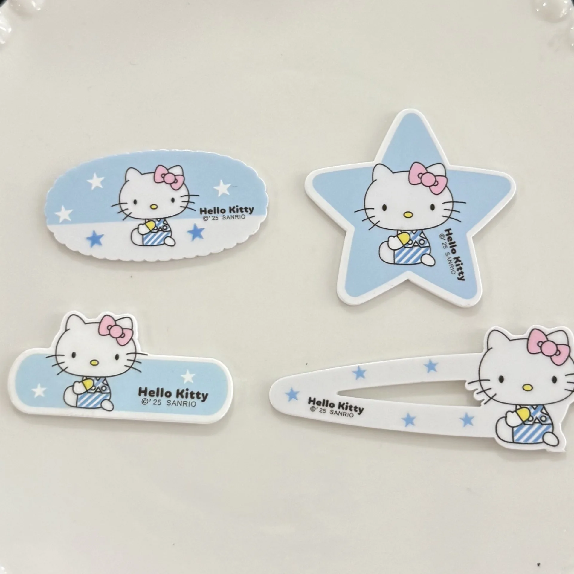 5 قطعة الحليب الجديد الأزرق الوردي نجمة خماسية KT القط الاكريليك الملحقات DIY بها بنفسك المواد اليدوية القبعات قضية الهاتف المحمول الملحقات