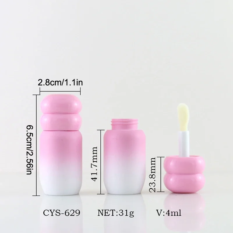 1/3 pièces 4ml rechargeable vide dégradé brillant à lèvres Tubes cosmétique baume à lèvres bouteille mignonne en vrac bricolage liquide rouge à lèvres brillant à lèvres Tube