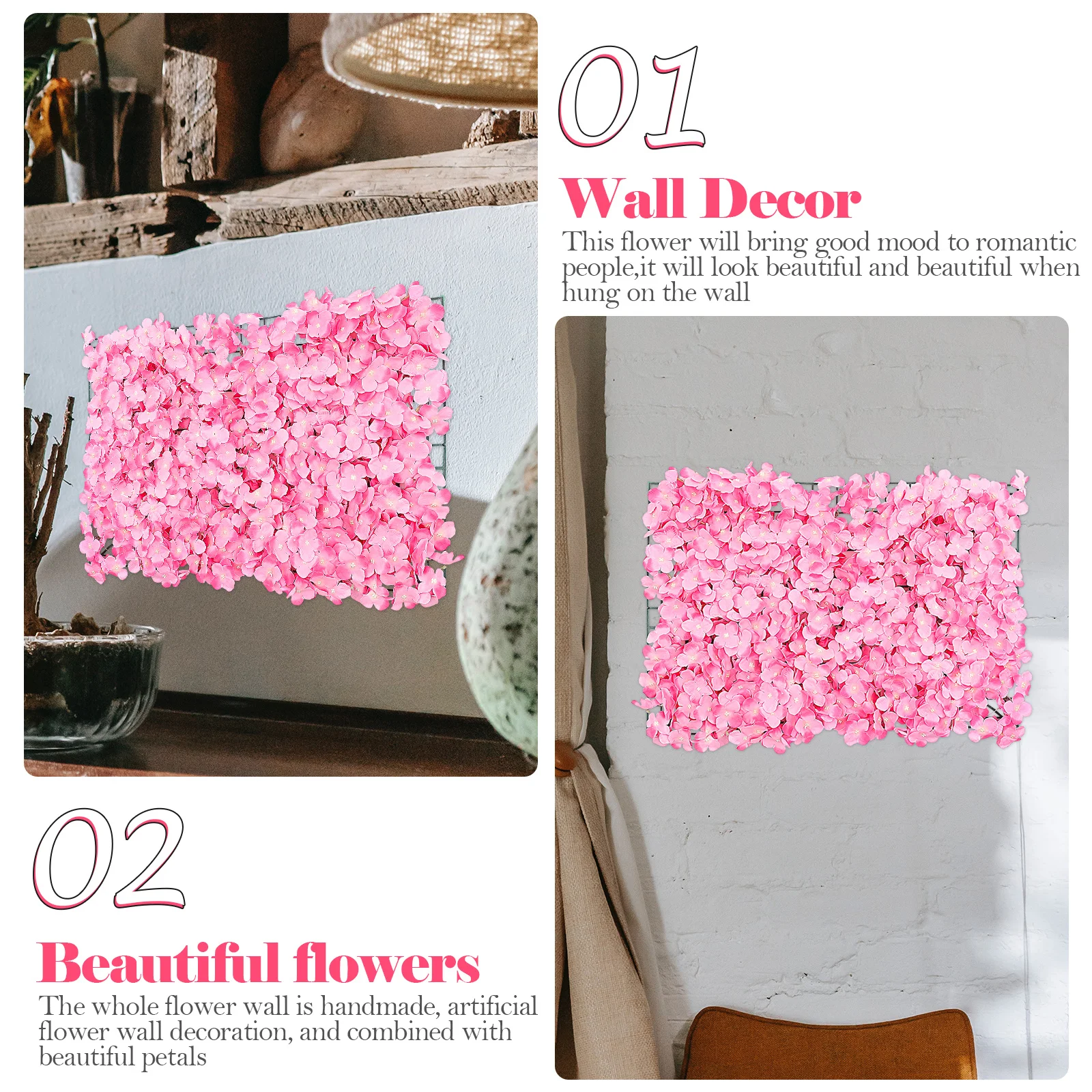 

Artificial Flower Wall Decor Premium Simulation Blossom Background For Wedding Party Home Indoor Decoration Floral Backdrop