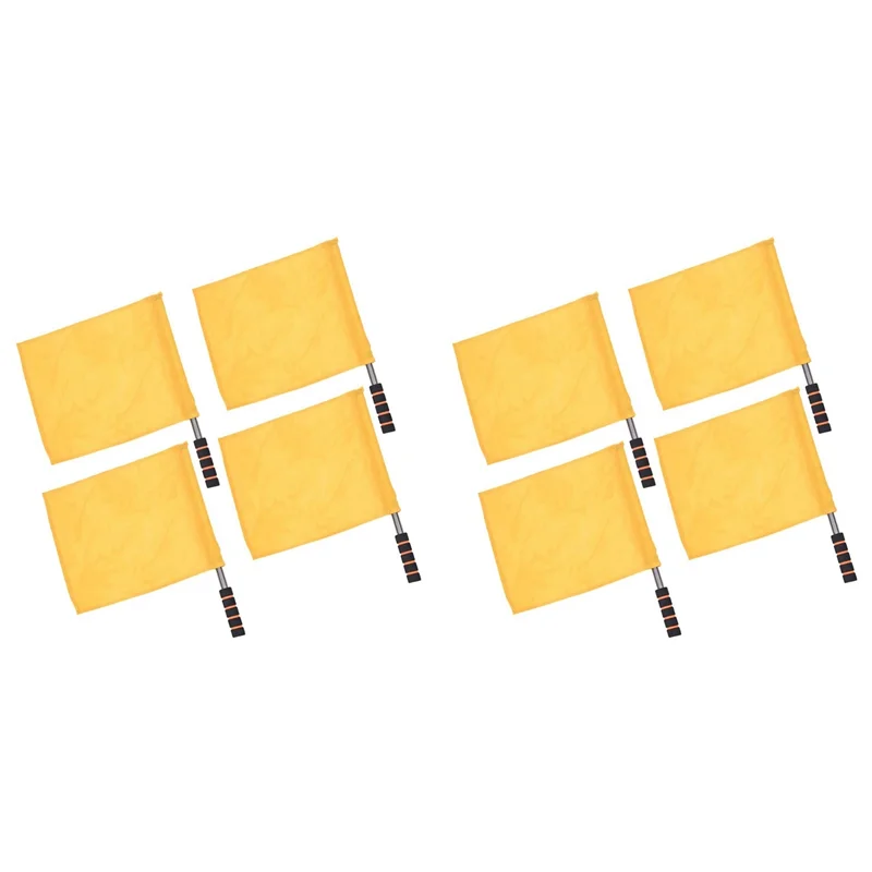 

Y49A-Yellow Sports Referee Flag 8 Pieces Track And Field Event Referee Flag Football Goal Flag Flag Bearer Flag Sponge Handle