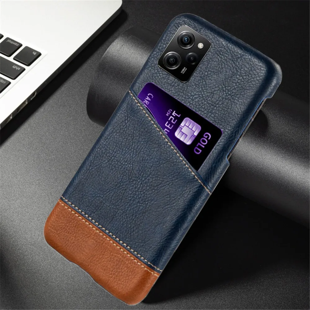 

Luxury Case For POCO X5 Pro Cover Poco X5 Pro Case Card Slot Mixed Splice PU Leather Cover Pocophone X 5 Pro Funda Coque Capa