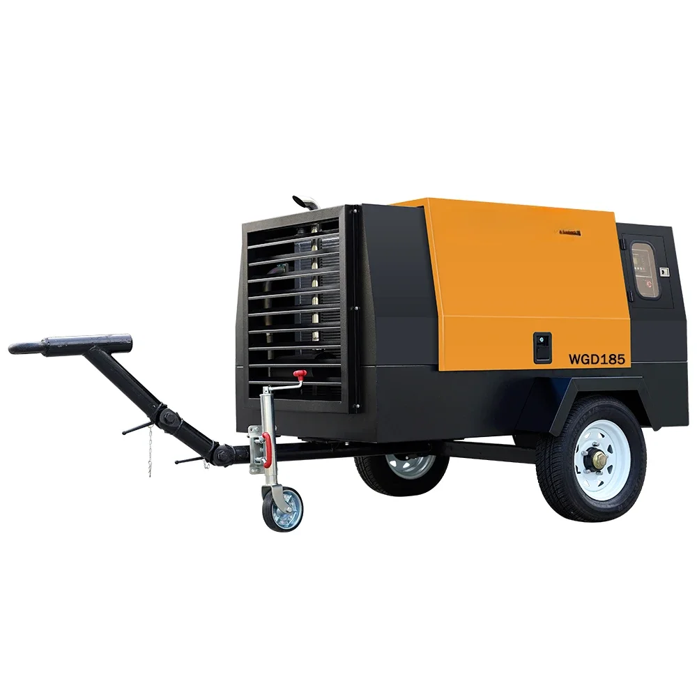 Portable Screw Air Compressor High Quality Diesel Engine Air Compressor For Sale