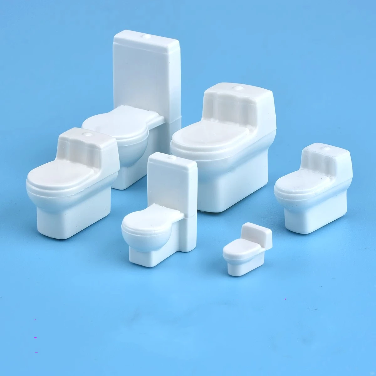 10pc 1/20 1/25 1/30 1/50 scale Bathroom Toilet Closestool Dollhouse Furniture Ornament Model Building Interior Scene Accessories