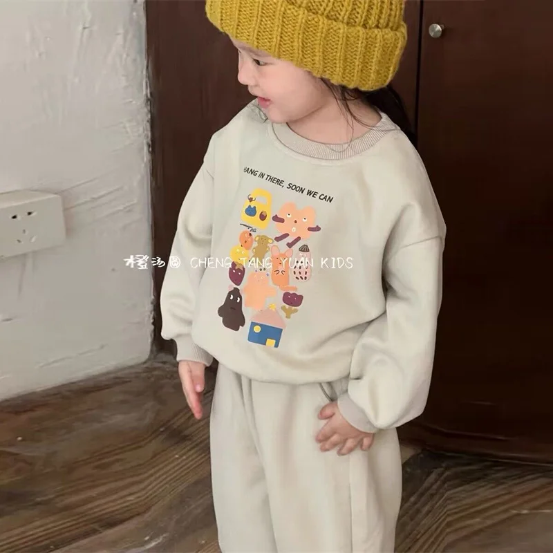 Children Clothing Suits New Kindergarten Autumn Spring Sets Baby Boys Girls Sports Print Sweatshirts+Sweatpants 2Pcs Outfits