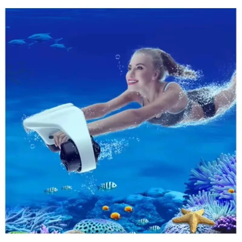 【الأكثر مبيعًا】 حامل سكوتر تحت الماء بمحرك كهربائي بقدرة 500 وات يتضمن 3 دعم تروس السرعة