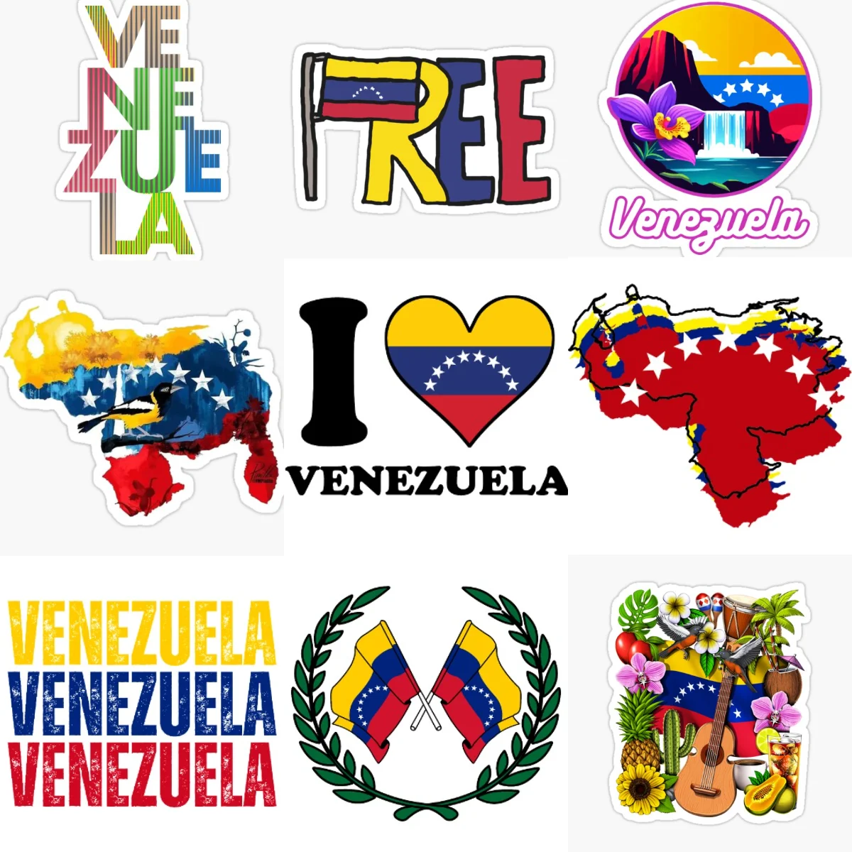 

Venezuela Flag Map Creative Personalized Car Stickers for Car Van Motorcycle Bicycle Window Helmet Wall Decoration Accessories