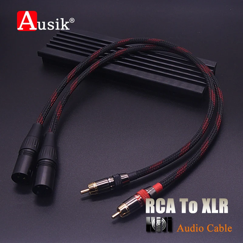 1Pair HIFI RCA to XLR Audio Cable Male To Female ( Male To Male) / 0.3m 0.5m 1m 1.5m 2m 3m 5m / AUSIK AS034