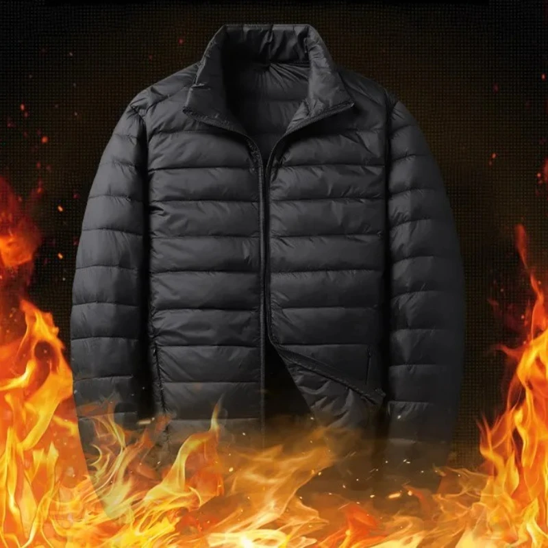 

Autumn Winter New Fashion Stand-up Collar Jacket Men's Lightweight Down Short Parkas Fashion Casual Versatile Padded Coat Men