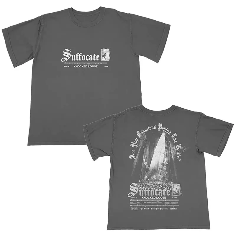 Y2k Knocked Loose Band Metal Hardcore Punk Rock and Punk Loose Printed Men's T-shirt New