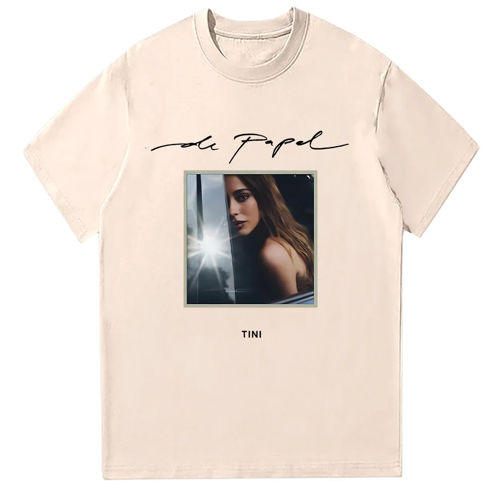 

Tini De Papel 2025 Graphic T Shirts Men Women Retro High Quality Fashion Clothing Aesthetic Oversized Cotton T-shirts Streetwear