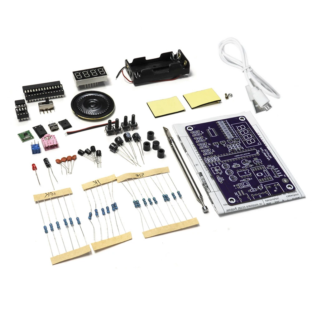 RDA5807S FM Radio Receiver Module 87-108MHz Electronic Circuit Kit With Digital Tube Display DIY Assembly For TDA2822