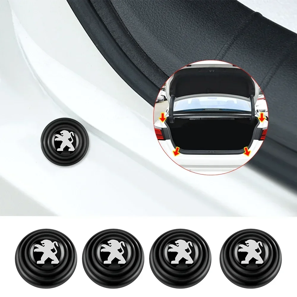 4pcs Car Door Anti-shock Protection Silent Absorption Buffer Stickers For Peugeot 206 207 208 306 307 308 5008 407 408 508 106