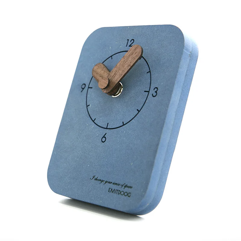 American simple desk clock desk clock table pendulum clock student bedroom silent bedside wall clock clock