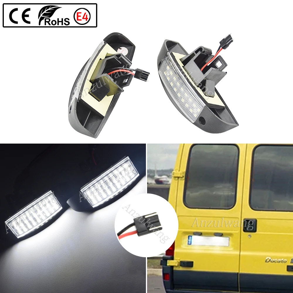 For Fiat Ducato Peugeot Expert Boxer Citroen Jumpy Replace OEM:1303499808 9645268380 Led License Number Plate Light