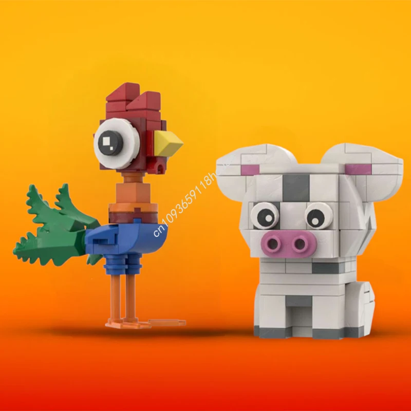 

144pcs MOC Hei Pua Brickheadz Model Building blocks Toys Architecture idea Assemble Brick Kids DIY Birthday Christmas gifts