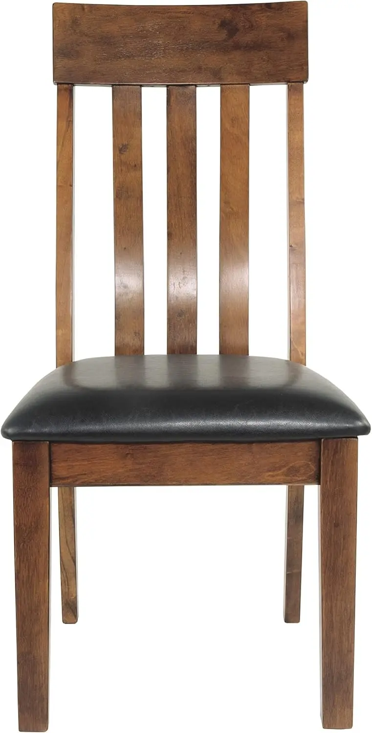 Ashley Ralene Rake Back 19" Dining Room Chair 2 Count, Medium Brown