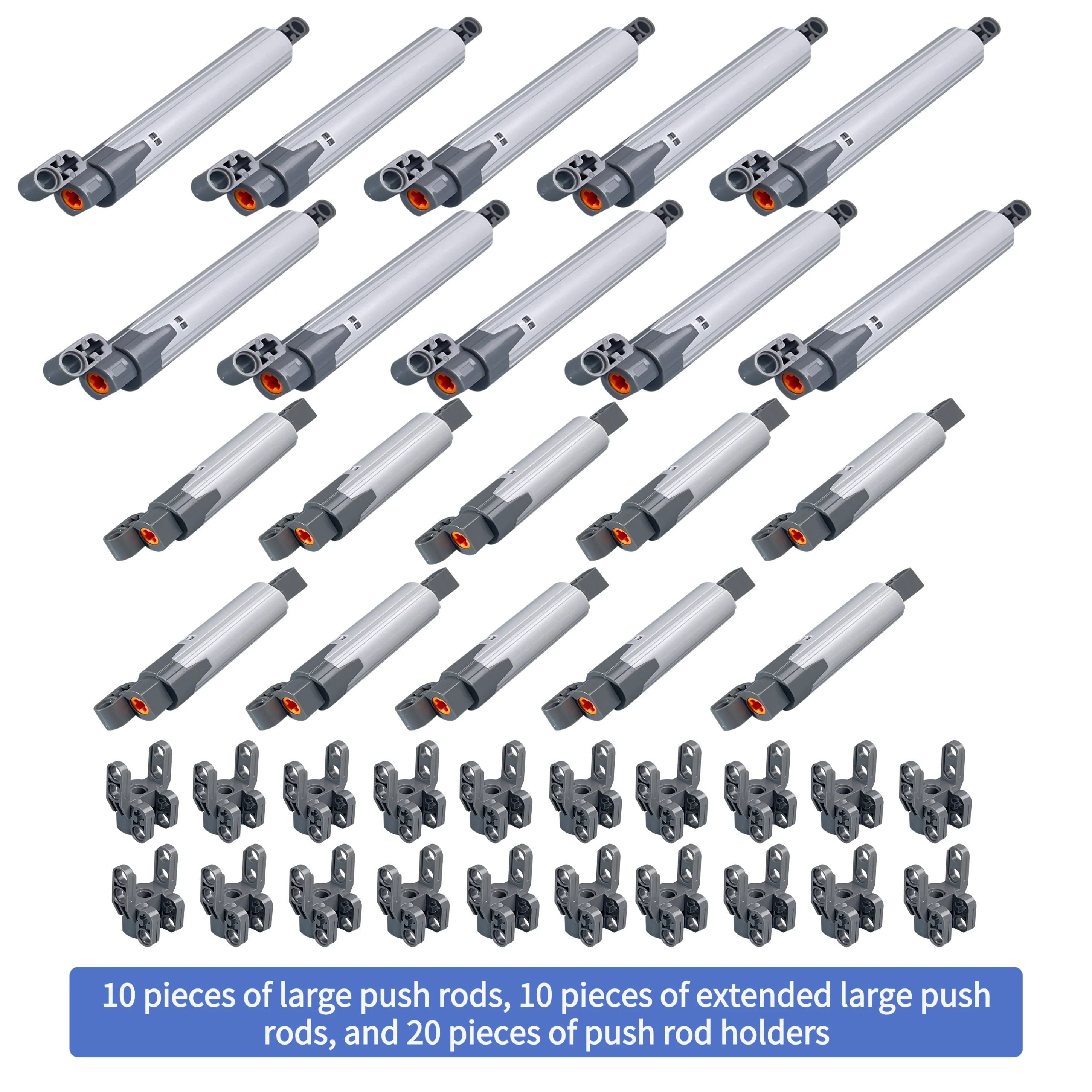 Linear Actuator Technic Compatible Building Blocks Parts Large Push Rod Extension Rod Holder MOC Mechanical Upgrade Accessories
