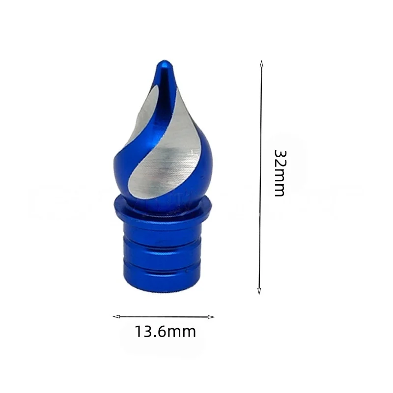 4Pcs Aluminum Alloy Tire Valve Caps Ice Cream Pointed Shape Universal American Schrader Valve Car Wheel Decor Accessories