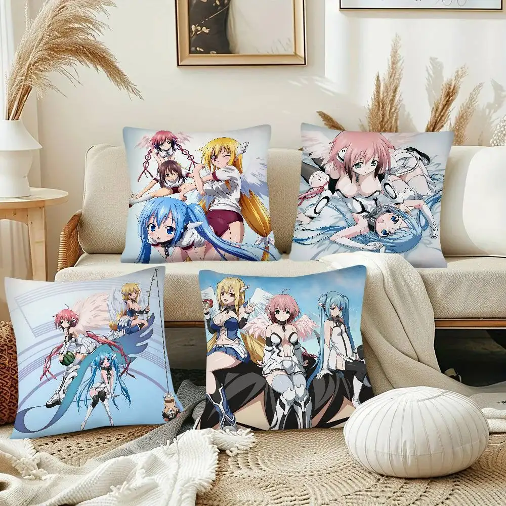 Anime Heavens Lost Property Pillow Case Fashion Square Pillowcase Bedroom Sofa Room Ins Decoration Leisure