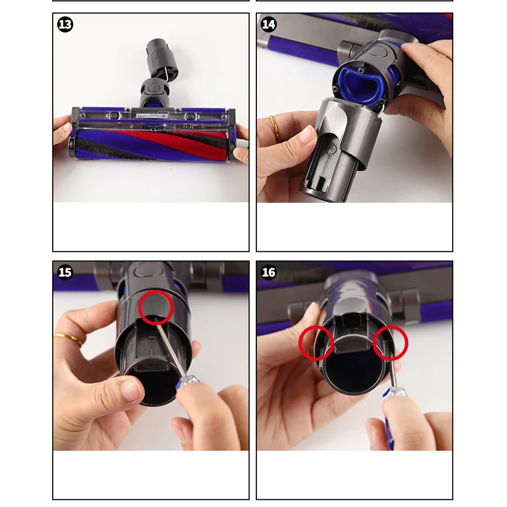 For Dyson V8 Slim Digital Slim(V10 Slim)V12 Slim V15 Soft Velvet Roller Suction Blue Hose Replacement For Home Cleaning Tool