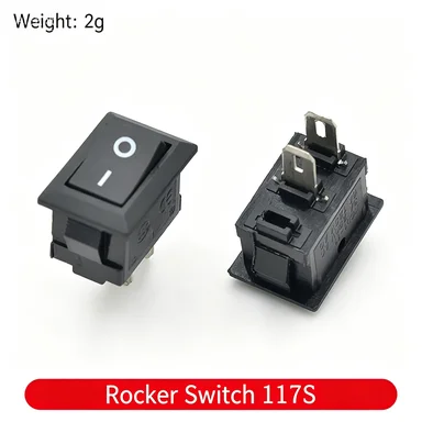 117S Rocker Switch, 8.5*13.5MM, 250VAC/3A, 2-Pin Switch Button