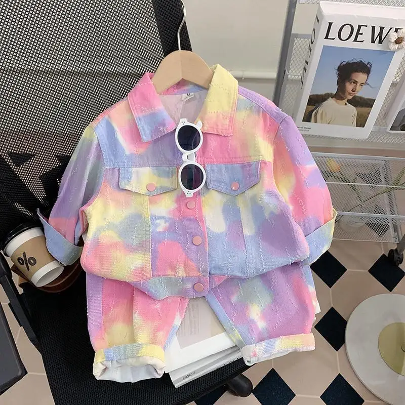

2-9 Years Children Clothing Set Girl Casual Clothes Kids Fashion Sweatshirt And Pants 2 Pcs Baby Spring and Autumn Tracksuits