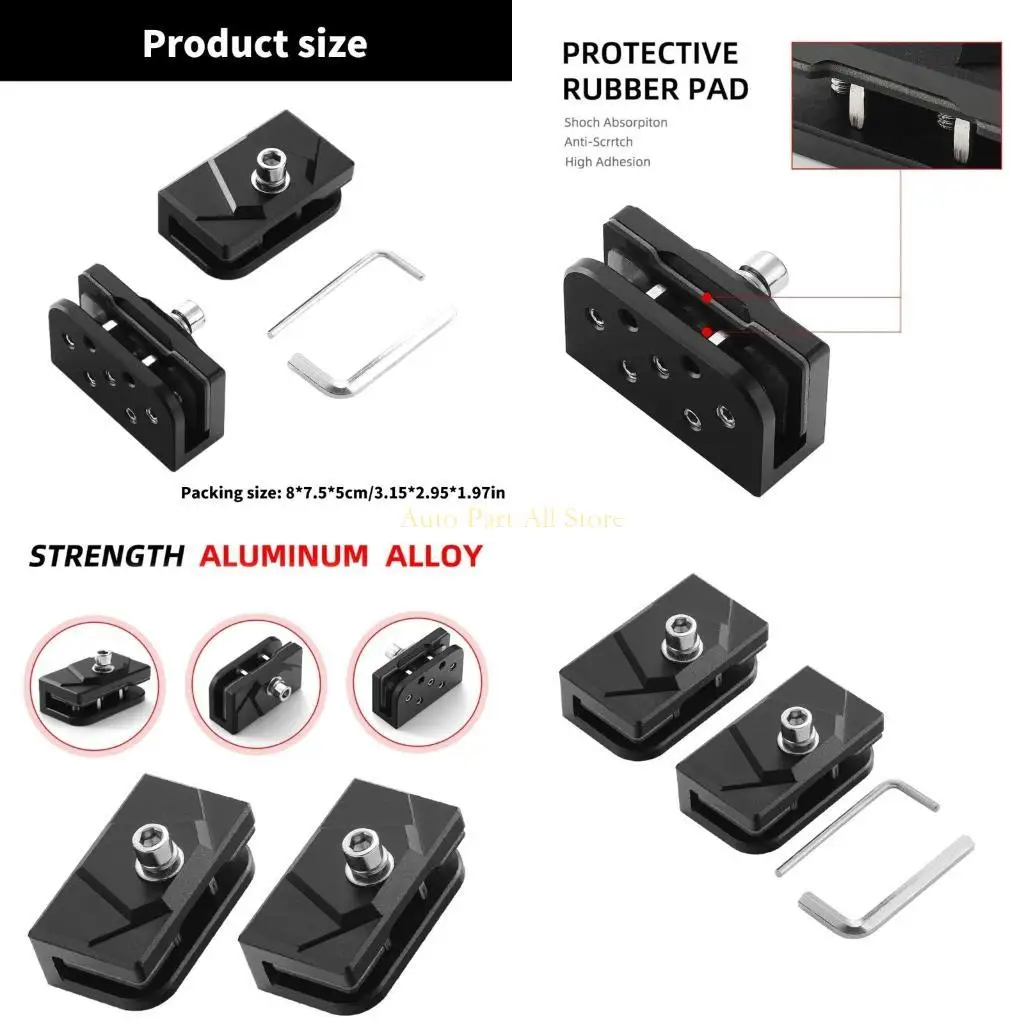 

J0MA Metal Pillars Hood LED Work Light Bracket Set Versatile Metal Hood Mounting Brackets Easy to Install Stand for Vehicles