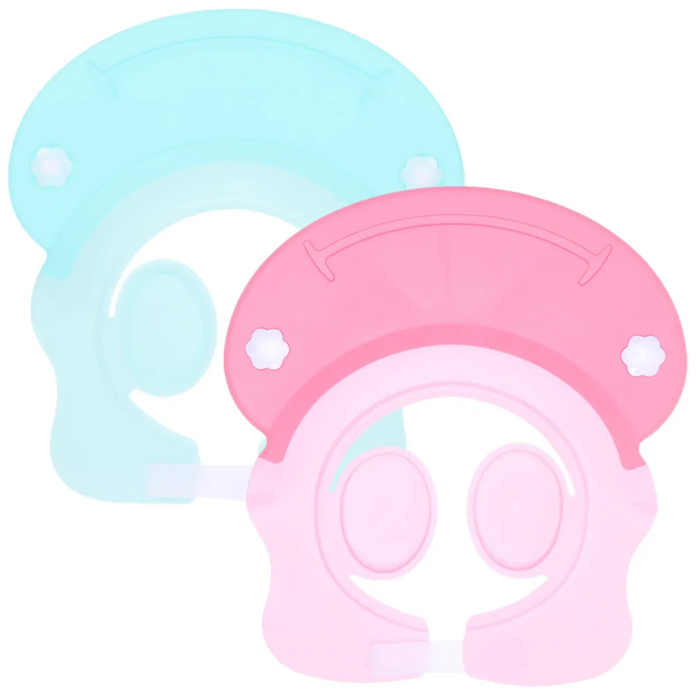 2pcs Silicone Baby Shower Cap for Hair Washing, Bathing, Shampooing & Haircuts – Lightweight, Comfort Fit, Sun Protection