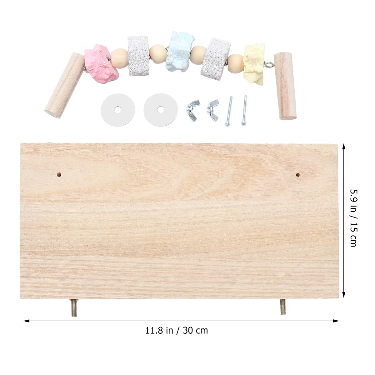 

Colorful Parrots Molar Stone Safe Durable Stone Pet Parrots Play Set Relieve Boredom Activity Increase