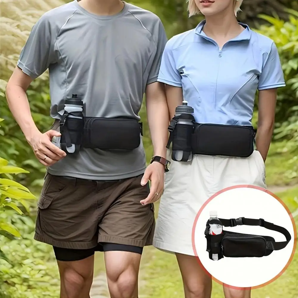 

Fanny Pack Unisex Sports Waist Bag with Water Bottle Holder Adjustable Belt Bag for Hiking Dog Walking Outdoor Running Travel